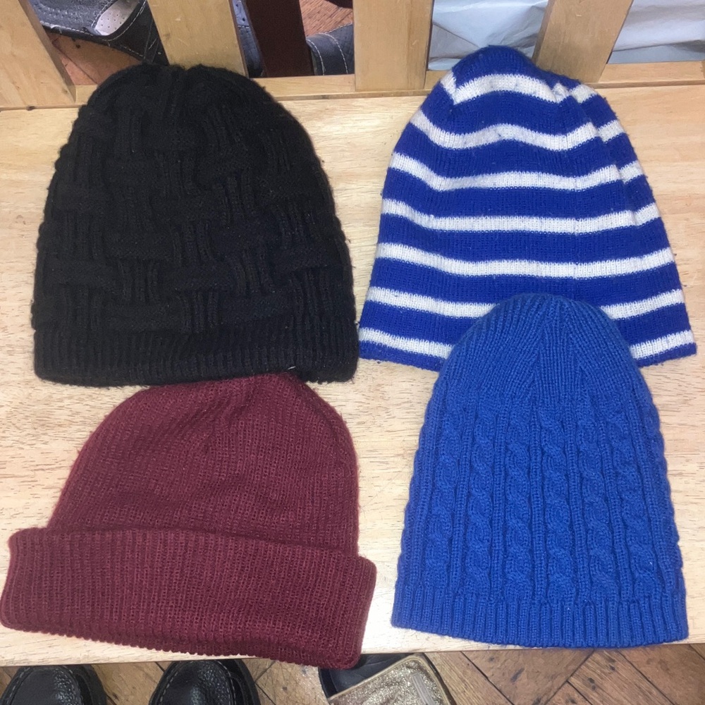Kids Beanie Collection - Black, Blue, Burgundy, Striped